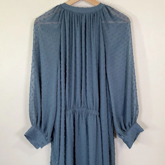 Oak + Fort  Swissdot Midi Dark Turquoise Dress - Picture 13 of 15